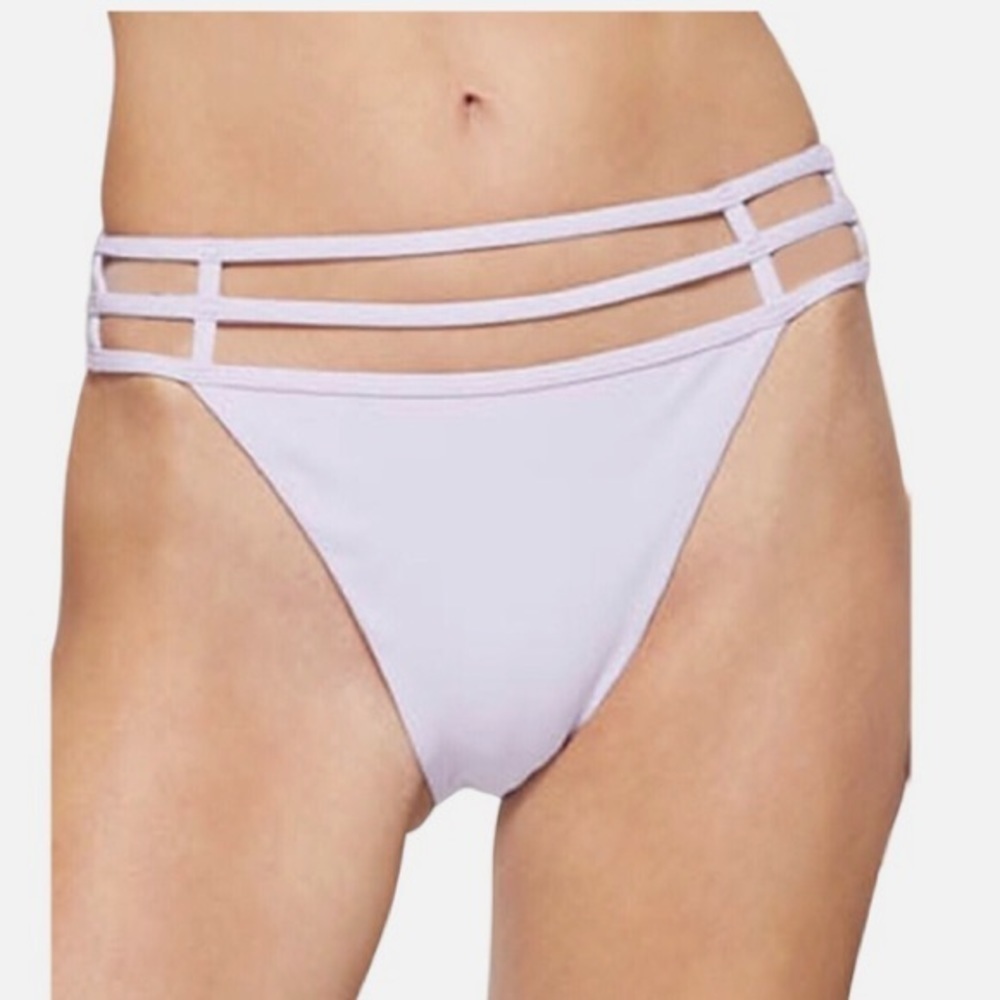 NWT Jonathan Simkhai Amenda Strappy Bikini Bottoms in Lupine